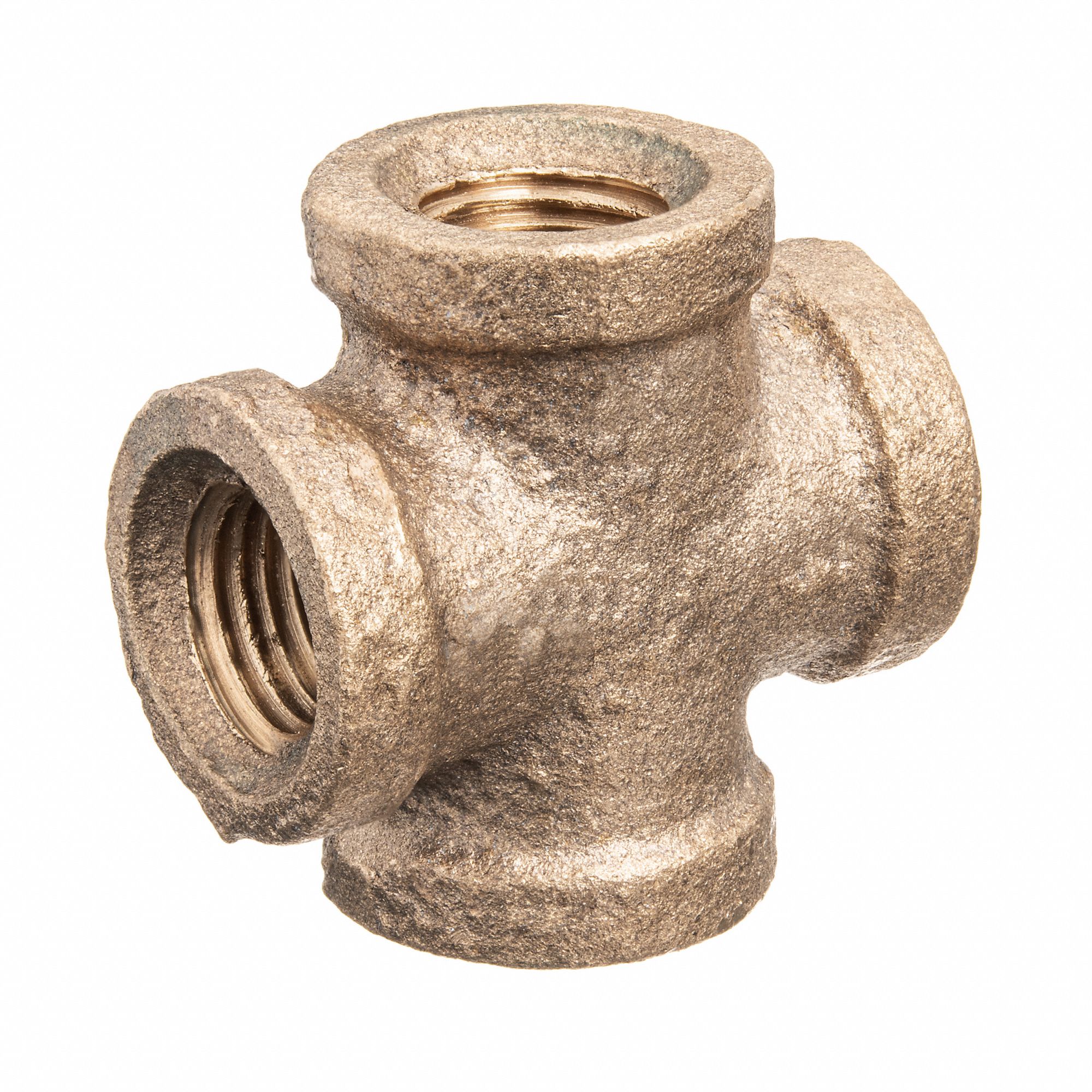 Cross: Brass, 1 1/2 in x 1 1/2 in x 1 1/2 in x 1 1/2 in Fitting Pipe Size, Class 125