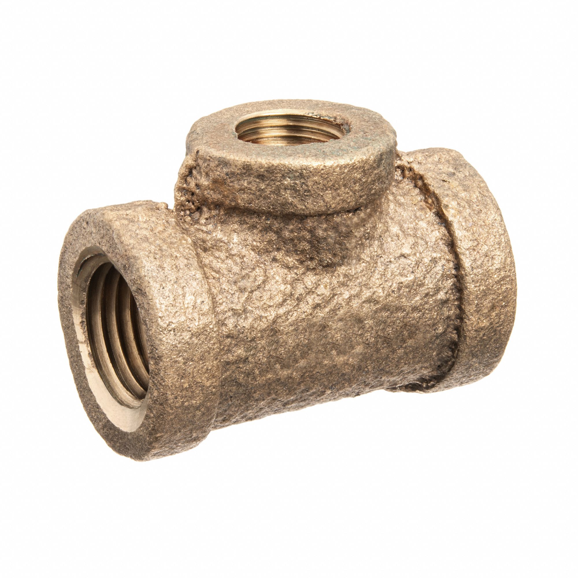 REDUCING BRANCH TEE, FNPT, CLASS 125, PIPE SIZE 3/4 X 1/4 IN, BRASS