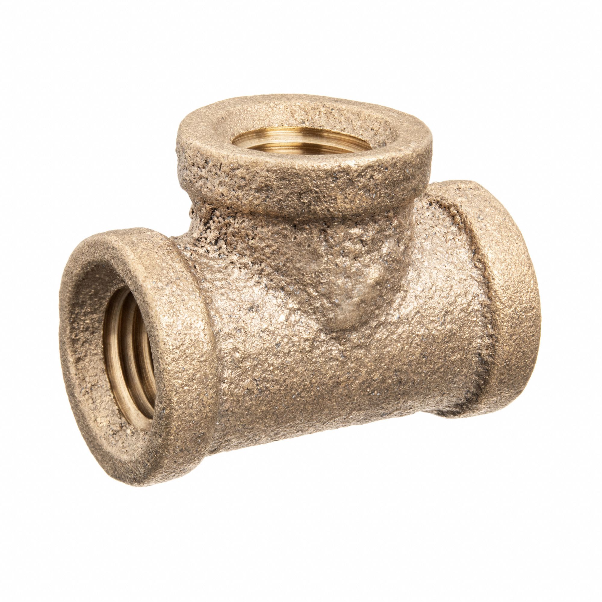 TEE, BRASS, ½ X ½ X ½ IN FITTING PIPE SIZE, FEMALE BSPT X FEMALE BSPT X FEMALE BSPT
