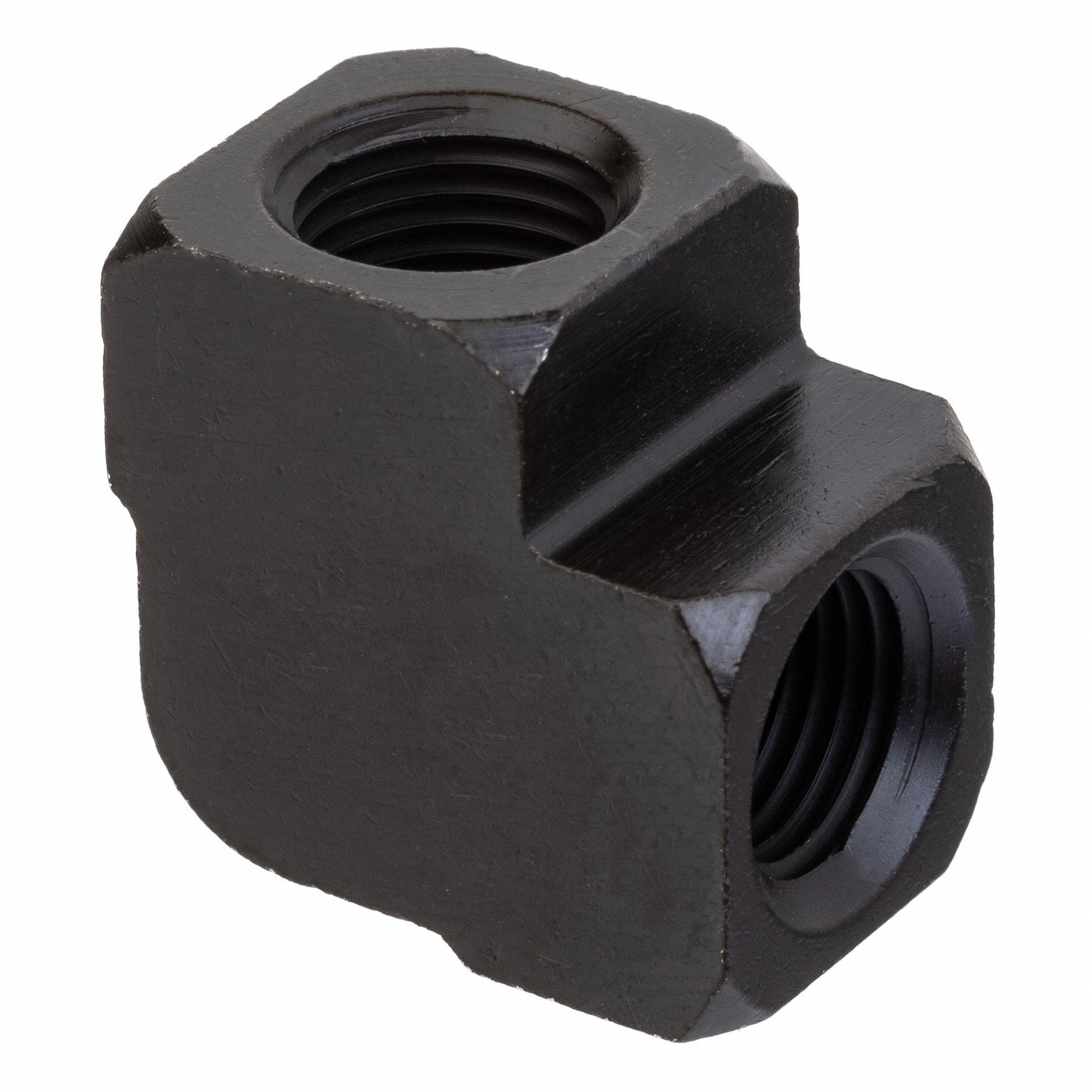 Black ZincPlated Brass, 3/8 in x 3/8 in Fitting Pipe Size, 90° Elbow