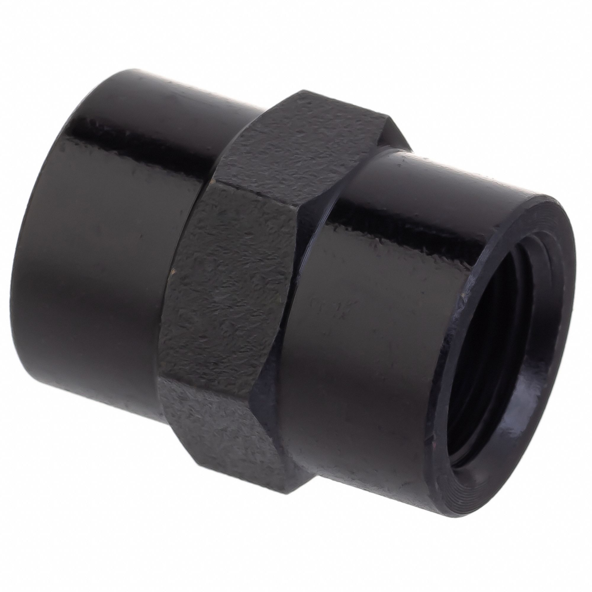 Black ZincPlated Brass, 1/8 in x 1/8 in Fitting Pipe Size, Coupling