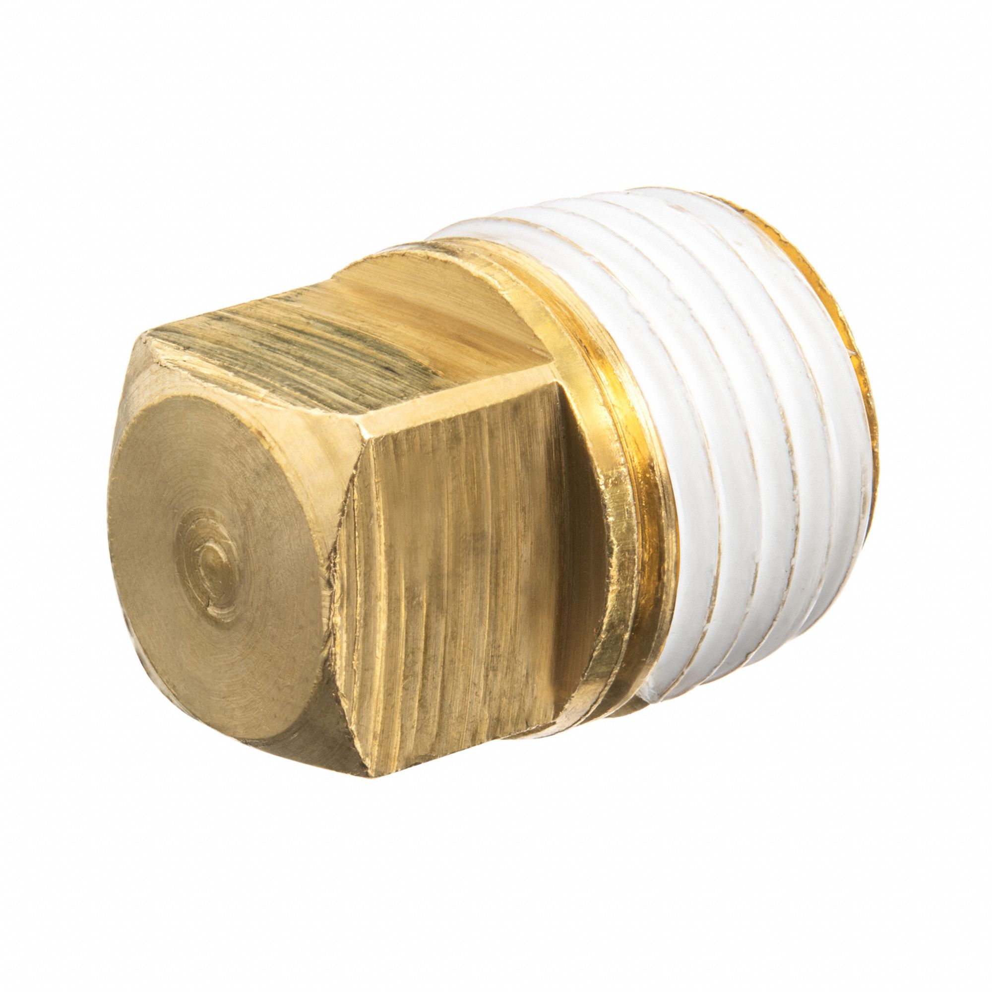 SQUARE HEAD PLUG, BRASS, ⅜ IN FITTING PIPE SIZE, MALE NPT, CLASS 125, 11/16 IN OVERALL L