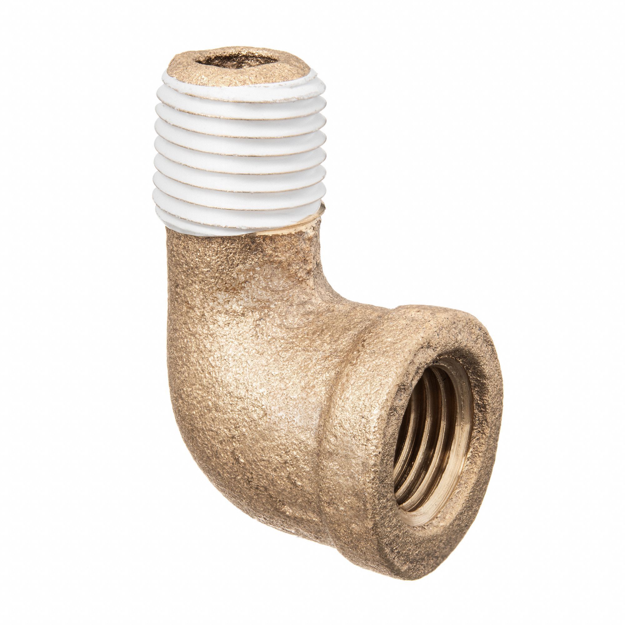90° Street Elbow: Brass, 2 1/2 in x 2 1/2 in Fitting Pipe Size, Female NPT x Male NPT, Class 125