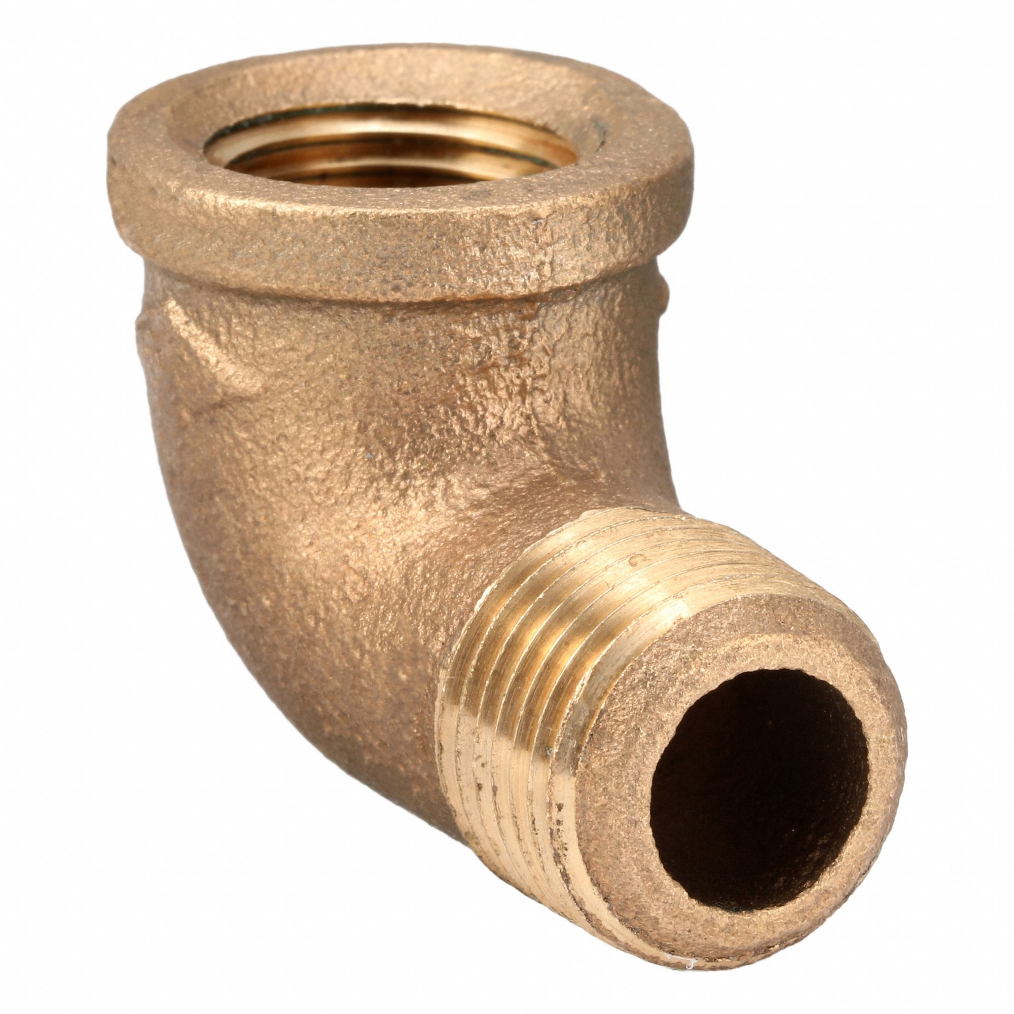 90° Street Elbow: Brass, 1/2 in x 1/2 in Fitting Pipe Size, Female NPT x Male NPT, Class 125
