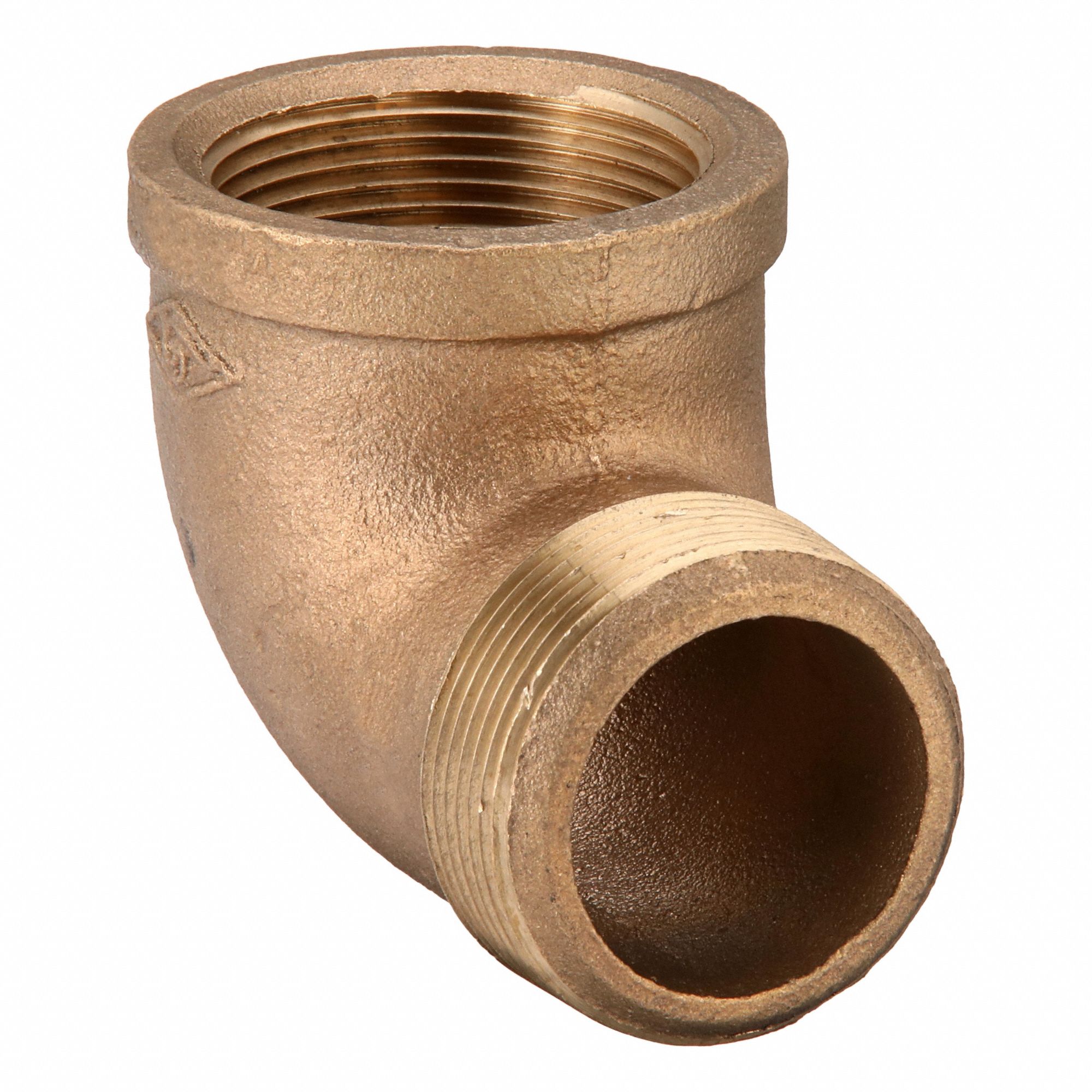 90° Street Elbow: Brass, 1 1/2 in x 1 1/2 in Fitting Pipe Size, Female NPT x Male NPT, Class 125