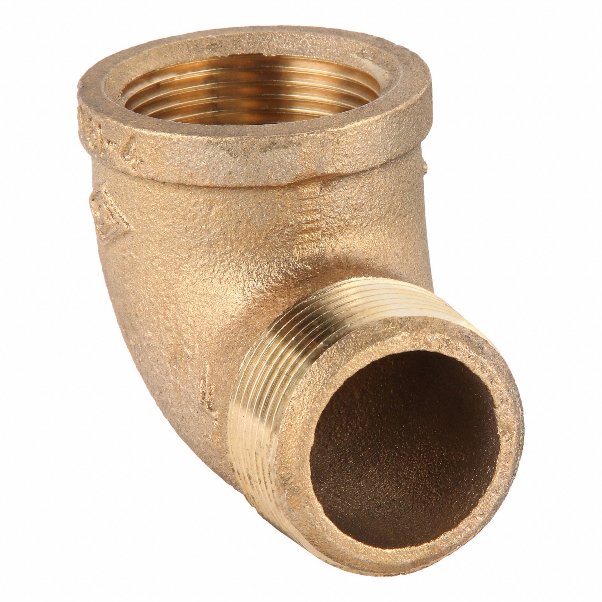 90° Street Elbow: Brass, 1 1/4 in x 1 1/4 in Fitting Pipe Size, Female NPT x Male NPT, Class 125