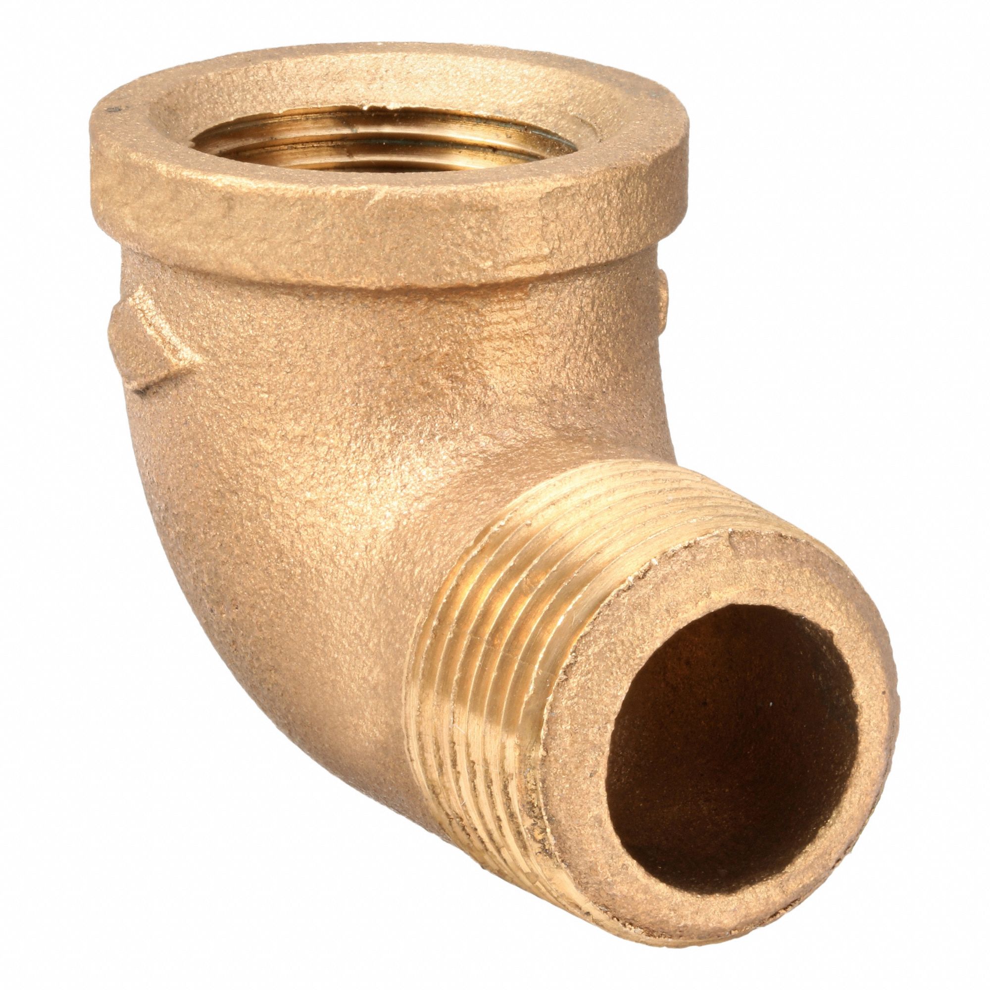 90° Street Elbow: Brass, 3/4 in x 3/4 in Fitting Pipe Size, Female NPT x Male NPT, Class 125