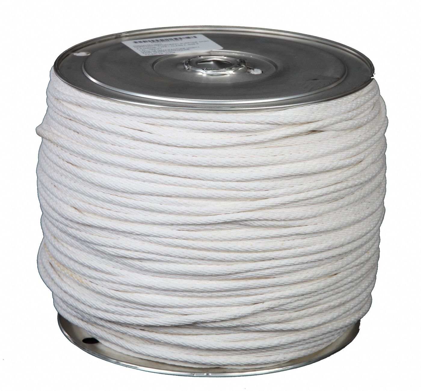 General Purpose Utility Rope: Braid, 1/4 in Dia, 370 lb Working Load Limit, Cotton, Cotton