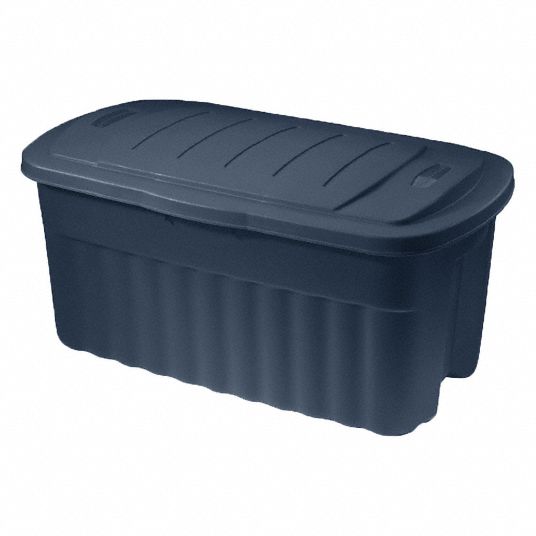 Rubbermaid RMRT400001 Storage Container, Polyethylene, Dark Indigo, 36.9 in  L, 21.3 in W, 18.3 in H