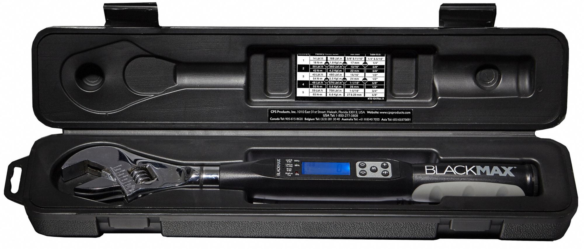 BLACKMAX, NewtonMeter, 8 to 85 Nm, Digital Torque Wrench 60WA11BTLDTW Grainger