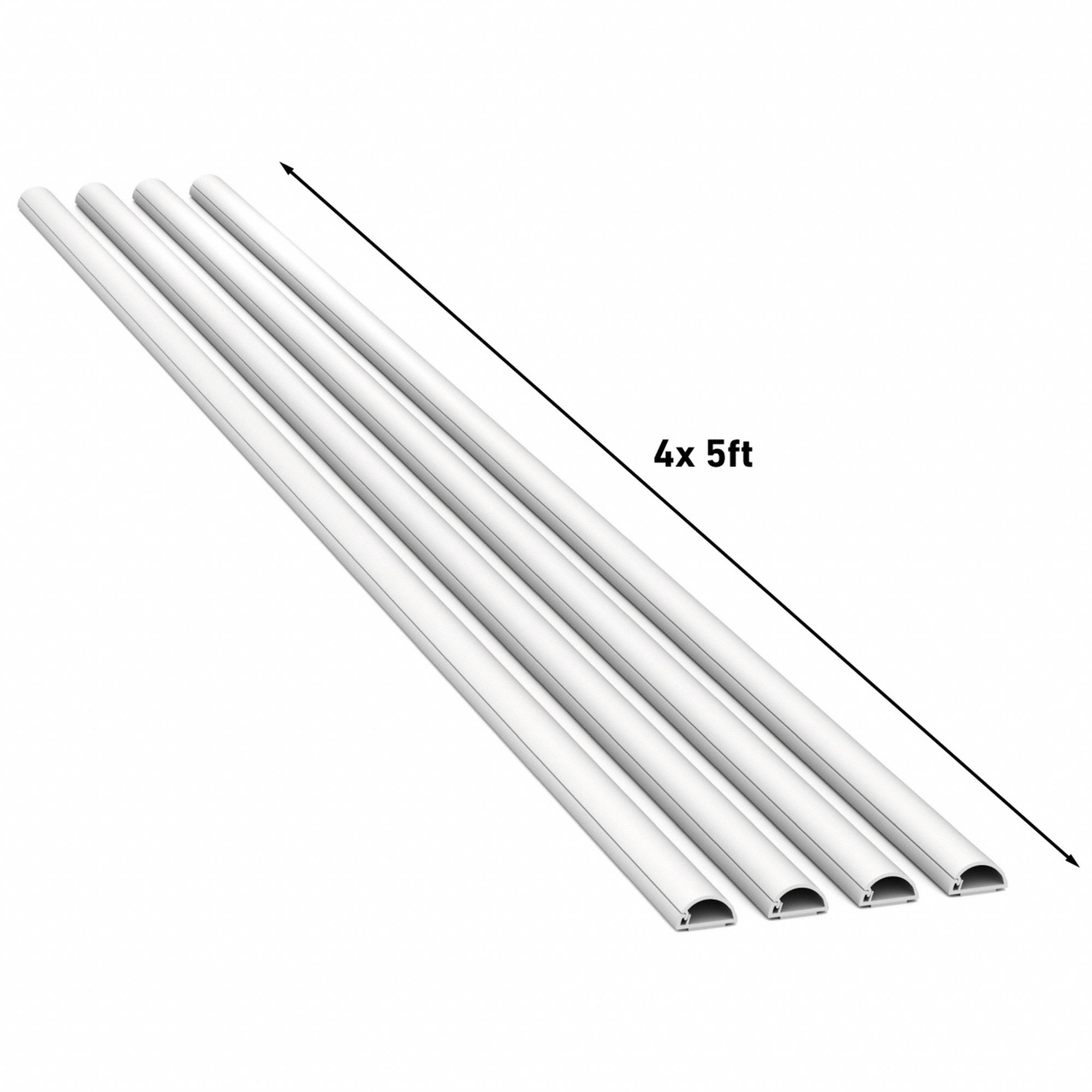 D-LINE Raceway: Micro+, 13/16 in Wd, 3/8 in Ht, 240 in Lg, Plastic ...