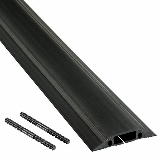 Cable Protector: 1 Channels, 3/8 in Max Cable Dia, 3 1/4 in Overall Wd, 9/16 in Overall Ht, 72 in Lg Cable Protector: 1 Channels, 3/8 in Max Cable Dia, 3 1/4 in Overall Wd, 9/16 in Overall Ht, 72 in Lg