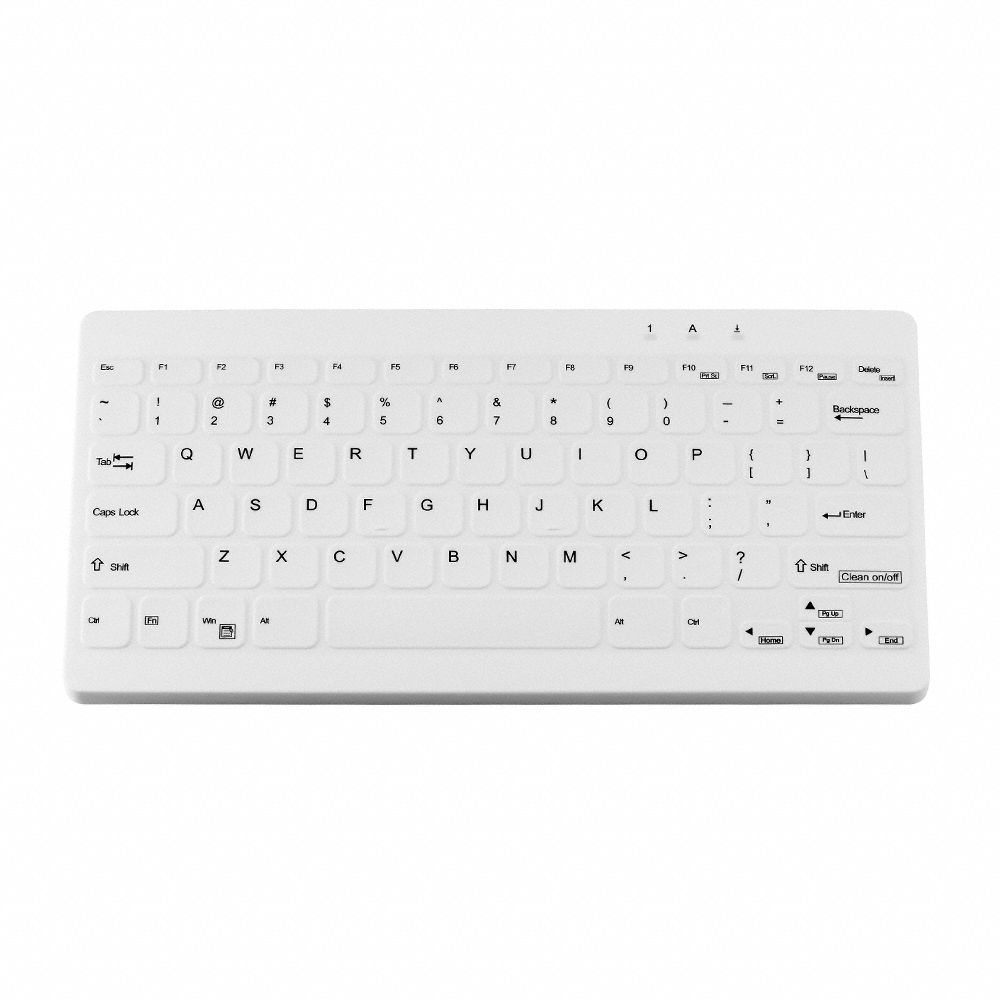 Keyboard: Corded, USB, White, 6 ft Cable Lg