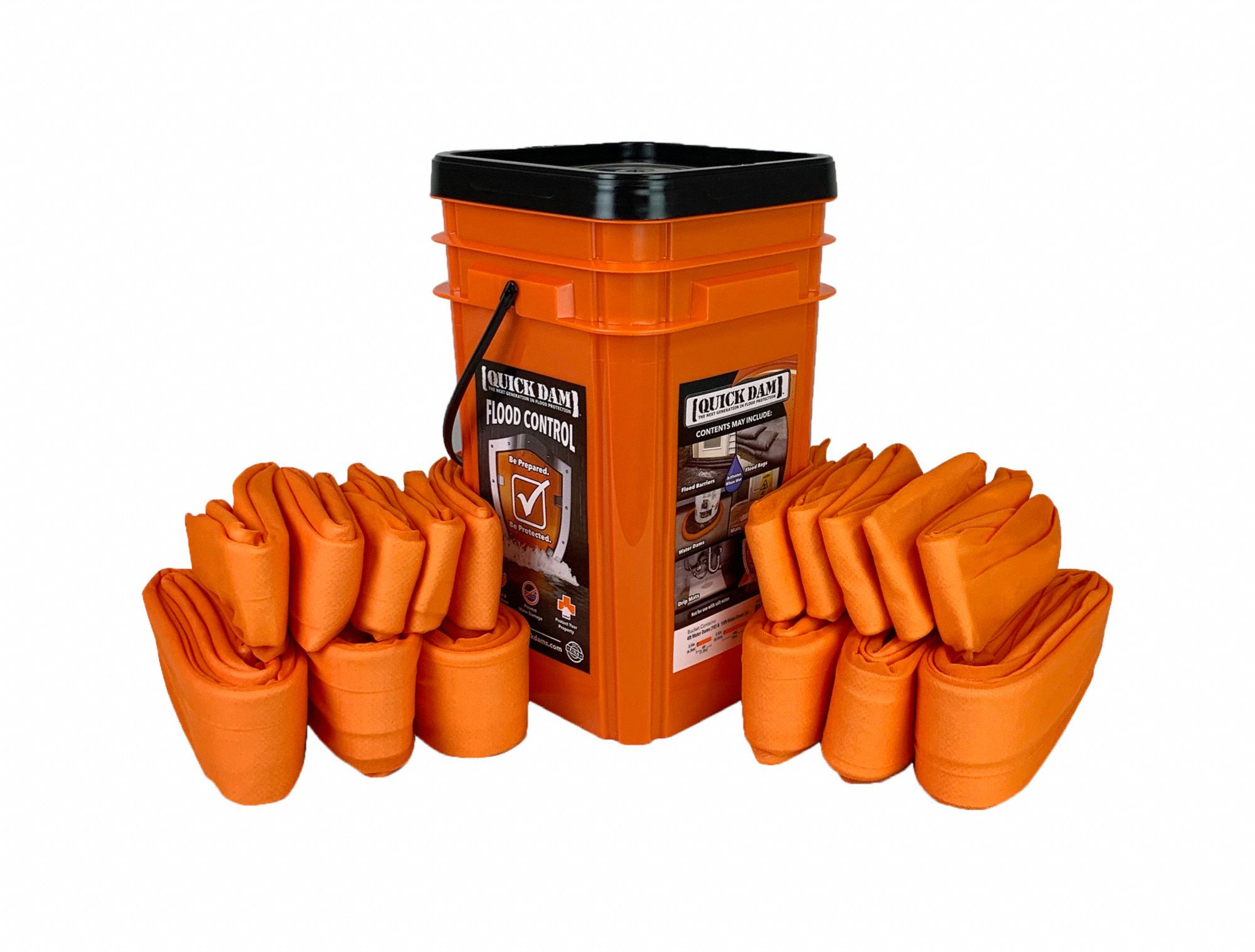 Quick Dam Indoor Bucket Kit 10 4ft and 6 10ft Water Dams WUGGCO