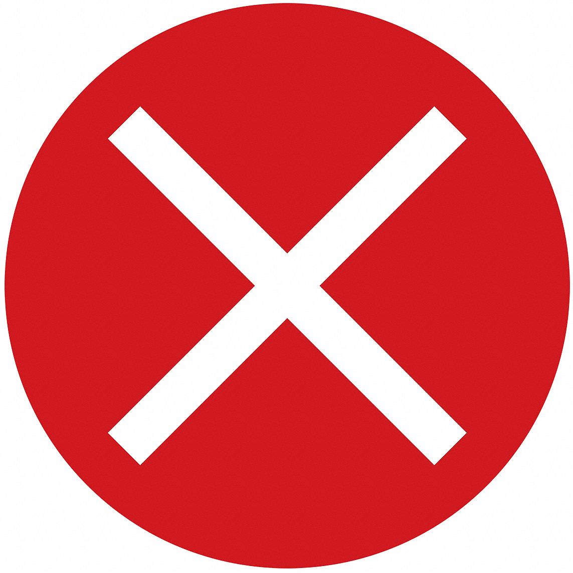 Safety Marking Label: 6 in x 6 in Nominal Sign Size, 0.004 in Thick, Adhesive Sign Mounting, Vinyl