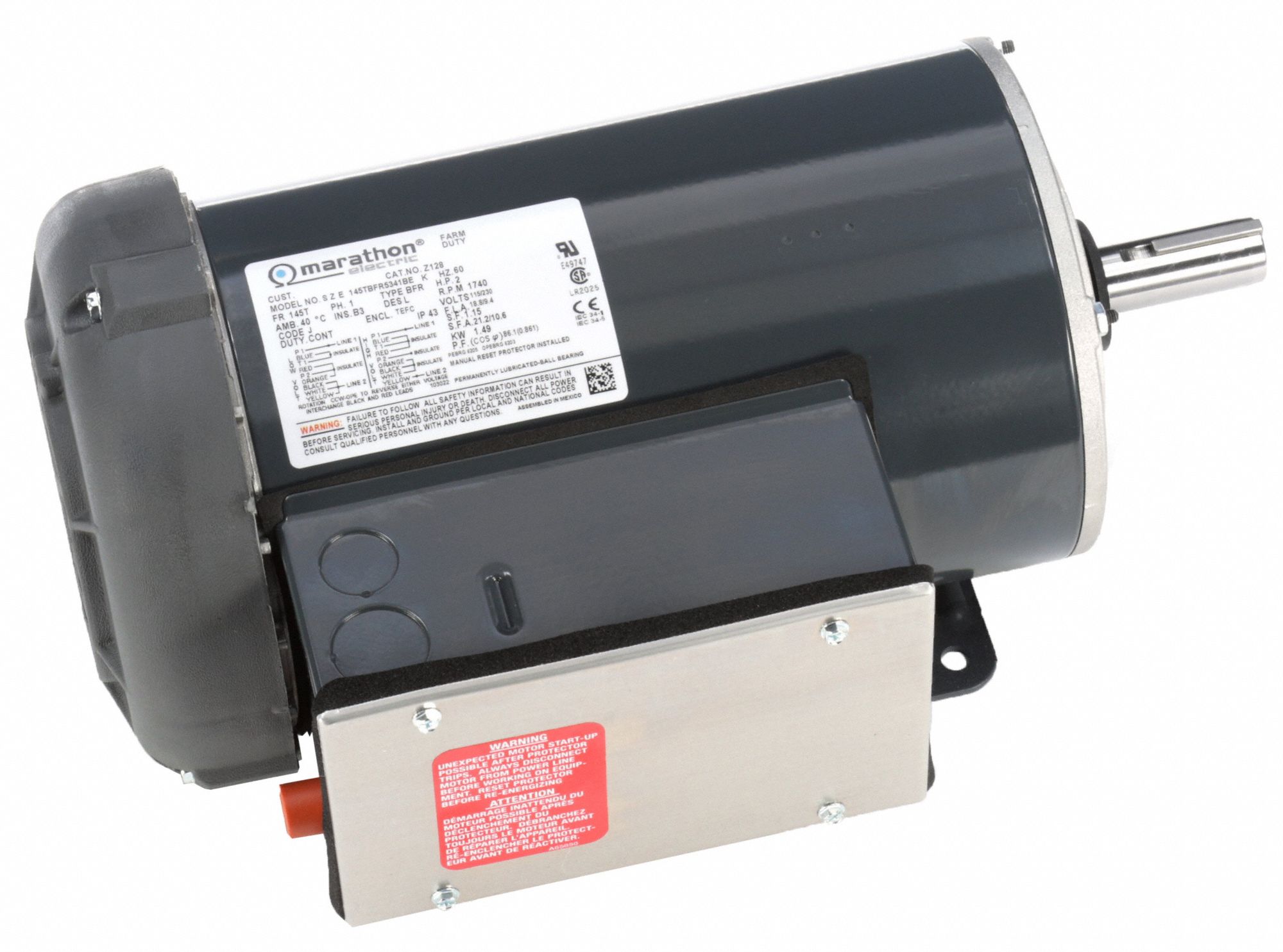 MOTEUR AGRICOLE, 115/200-230 V AC