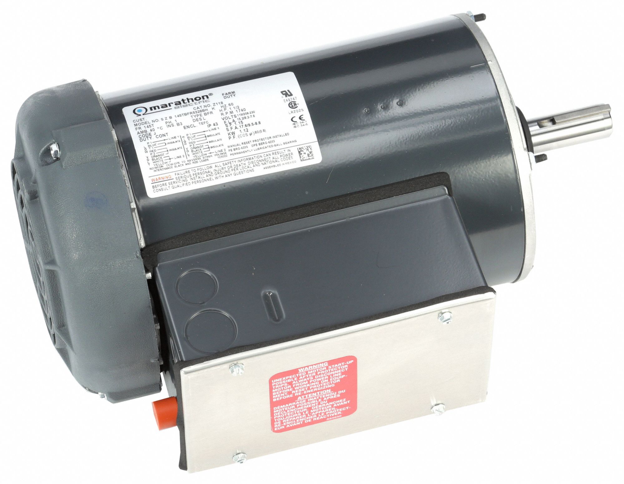 MOTEUR AGRICOLE, 115/200-230 V AC