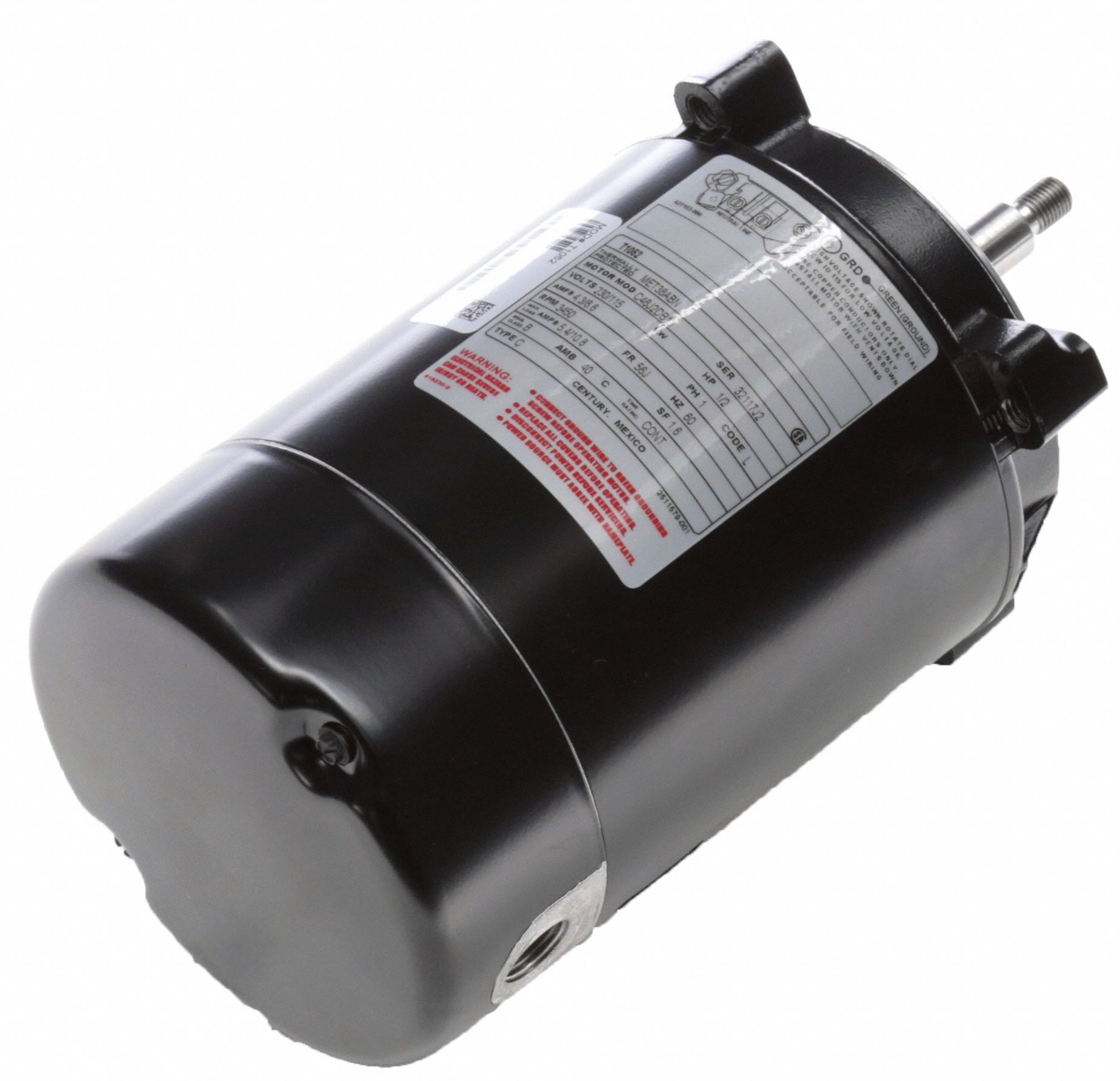 CENTURY, Open Dripproof, Face Mounting, Jet Pump Motor 60WD68T1052