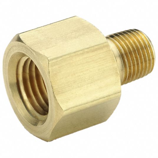 Brass, 1/2 in x 3/8 in Fitting Pipe Size, Reducing Adapter