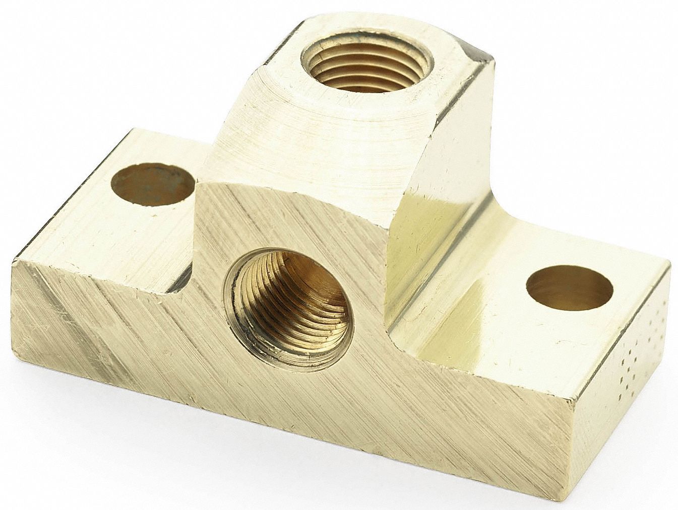 90° Drop-Ear Elbow: Brass, 1/8 in x 1/8 in Fitting Pipe Size, Female NPT x Female NPT