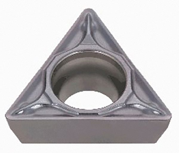 Triangle Turning Insert: 1/4 in Inscribed Circle, Neutral, PS Chip-Breaker, TiCN+Al2O3+TiN