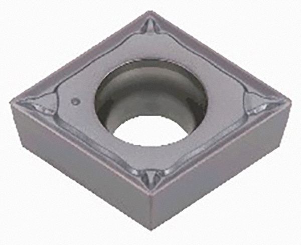 Turning Insert: CCMT Insert, Neutral, 3/32 in Thick, 0.0080 in Corner Radius, T9225