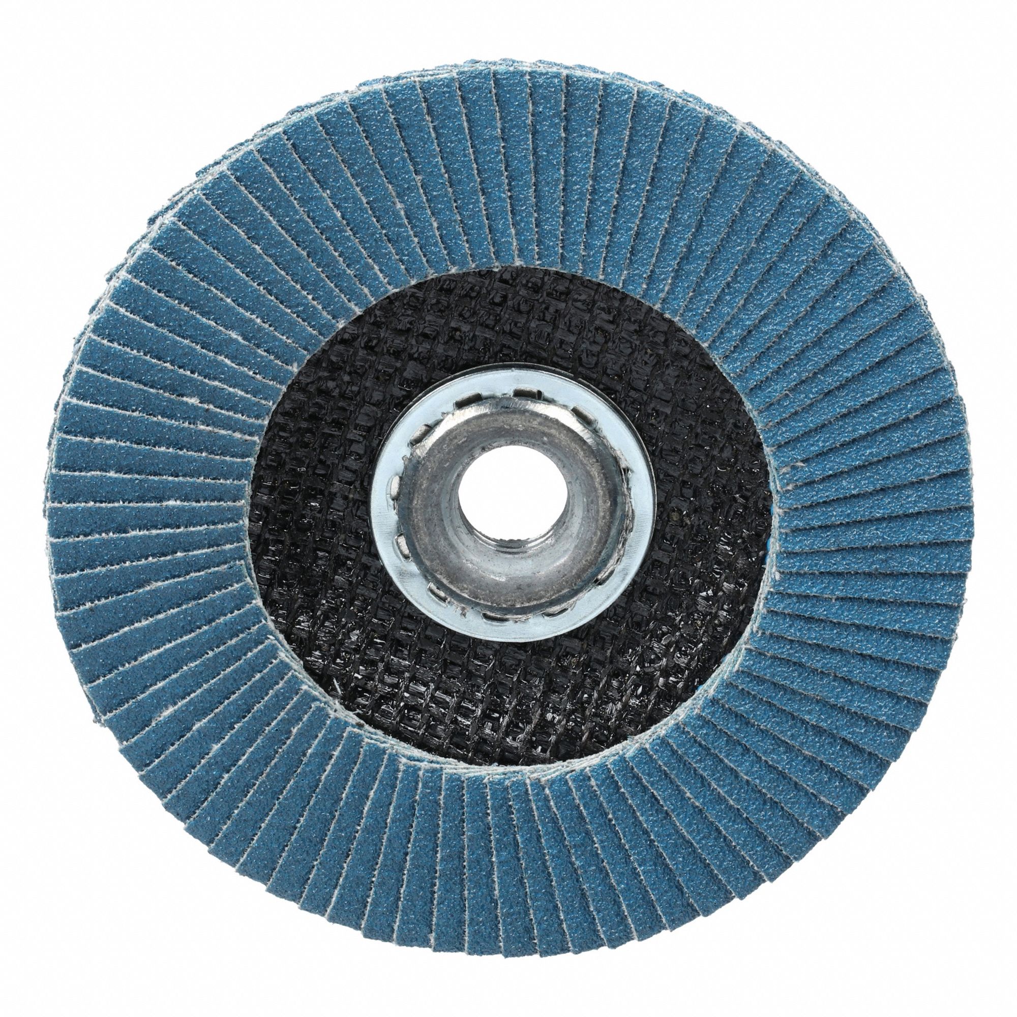 Flap Disc: Type 27, 4-1/2" x 5/8"-11, Zirconia Alumina, 80 Grit, Fiberglass Bk