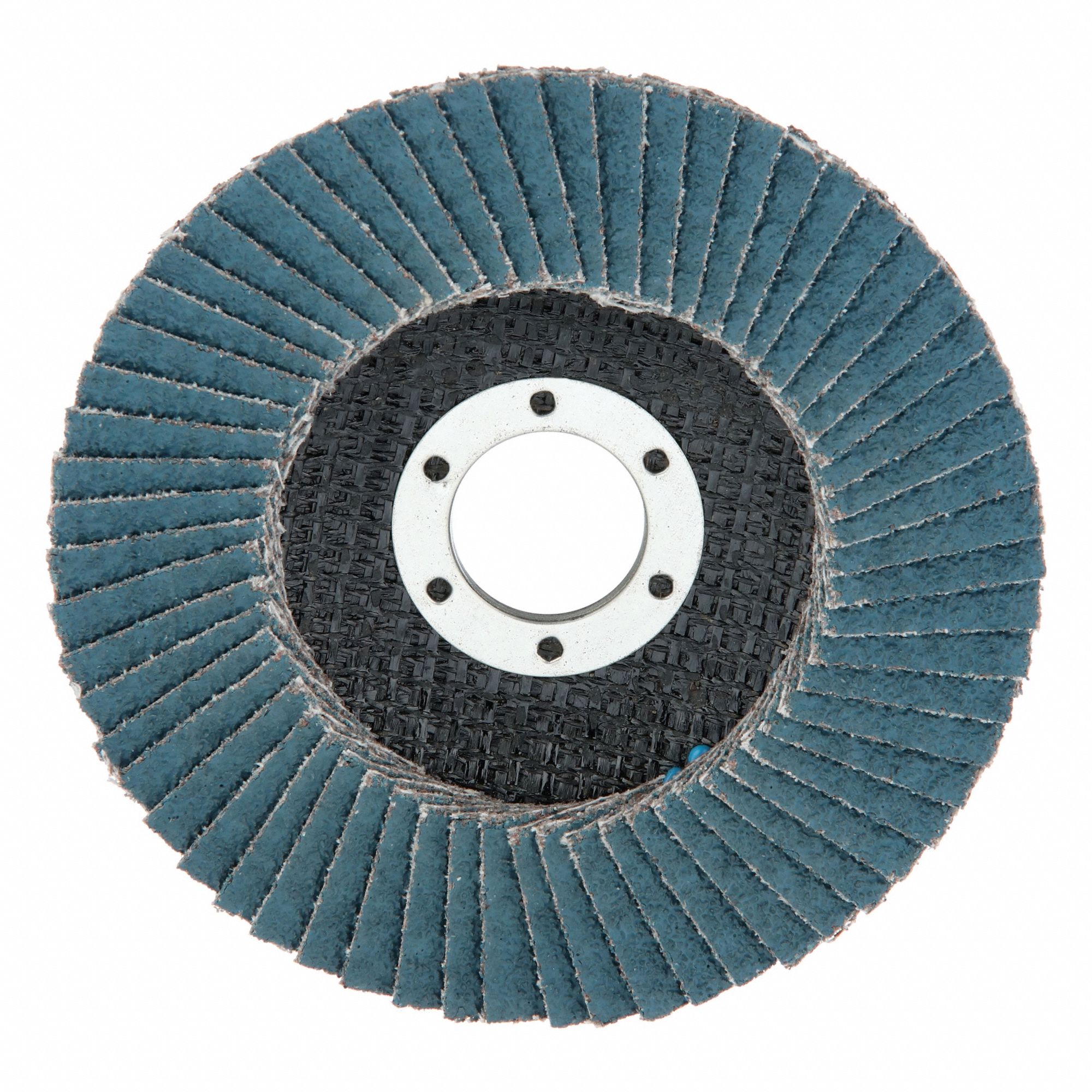 Flap Disc: Type 27, 4-1/2" x 7/8", Zirconia Alumina, 36 Grit, Fiberglass Bk, XC1176