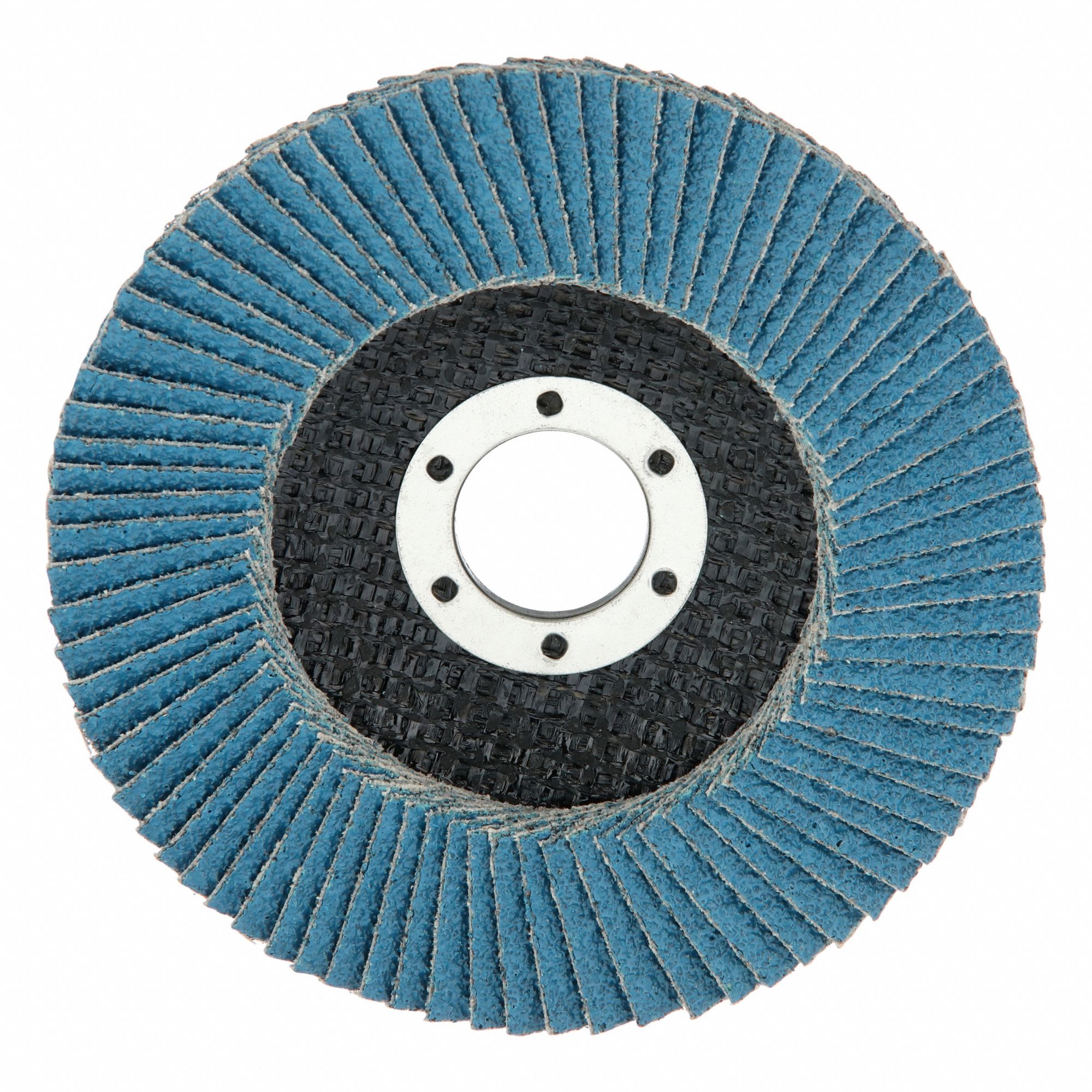 Flap Disc: Type 27, 4-1/2" x 7/8", Zirconia Alumina, 40 Grit, Fiberglass Bk, XC1176