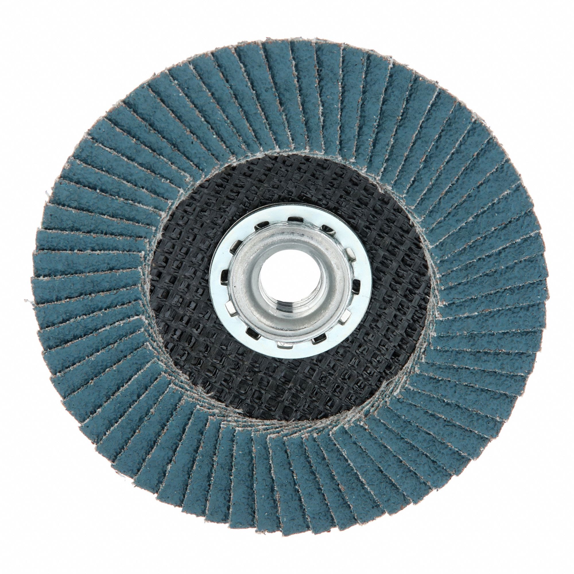 Flap Disc: Type 29, 4-1/2" x 5/8"-11, Zirconia Alumina, 36 Grit, Fiberglass Bk