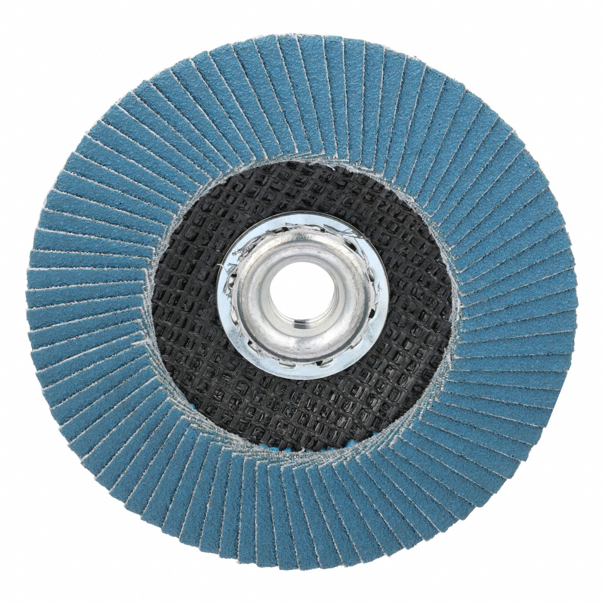 Flap Disc: Type 29, 4-1/2" x 5/8"-11, Zirconia Alumina, 80 Grit, Fiberglass Bk