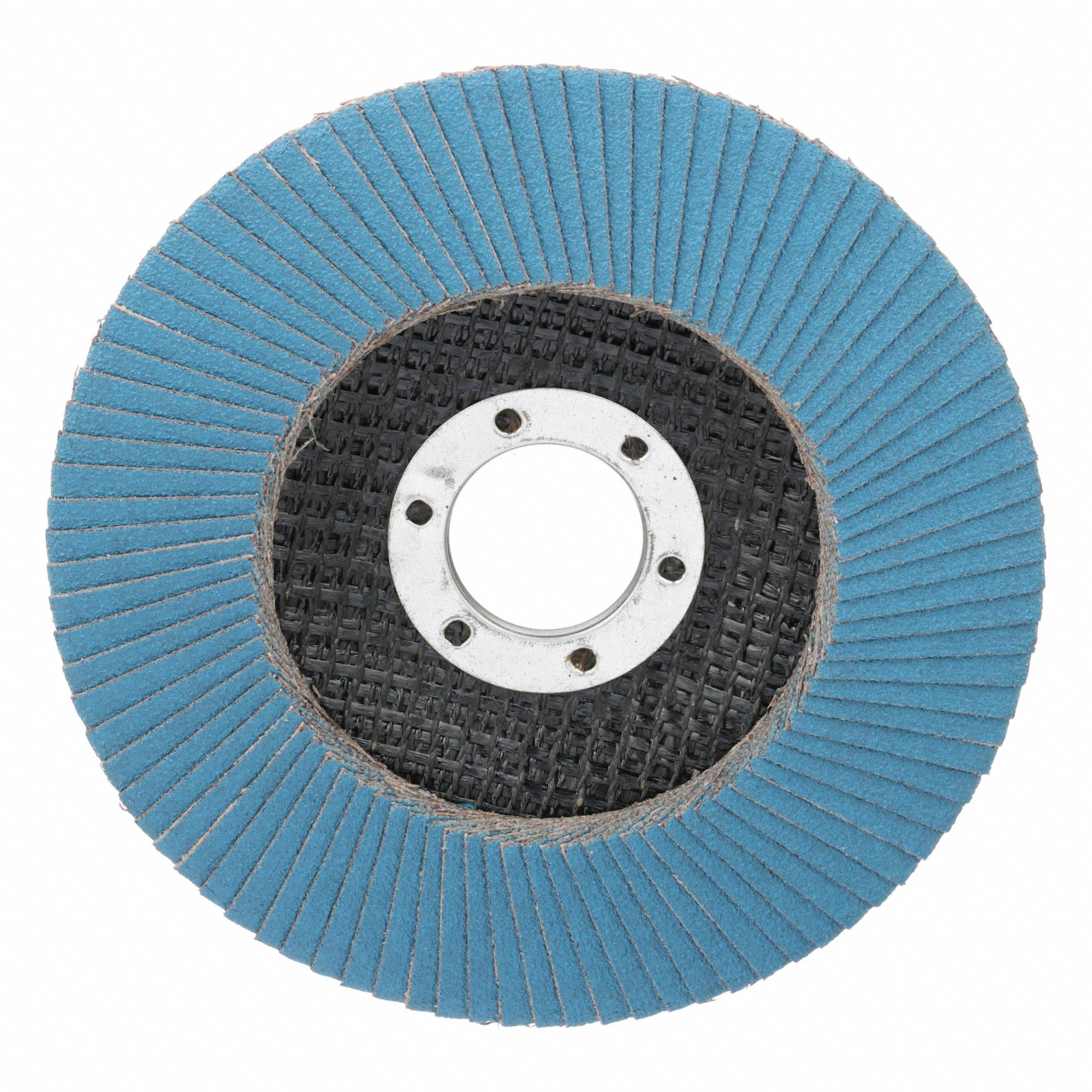 Flap Disc: Type 29, 4-1/2" x 7/8", Zirconia Alumina, 120 Grit, Fiberglass Bk, XC1176
