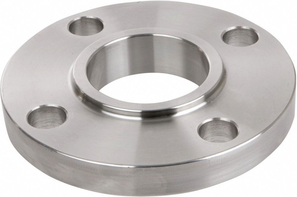 Pipe Flange: Flange, 304/304L Stainless Steel, 1 1/2 in Pipe Size, 5 in Flange Outside Dia