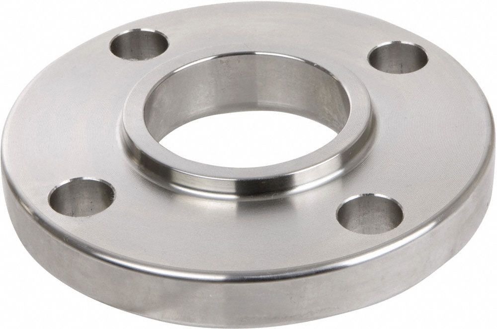 Pipe Flange: Slip-On Flange, 304/304L Stainless Steel, 1 1/2 in Pipe Size, 5 in Flange Outside Dia