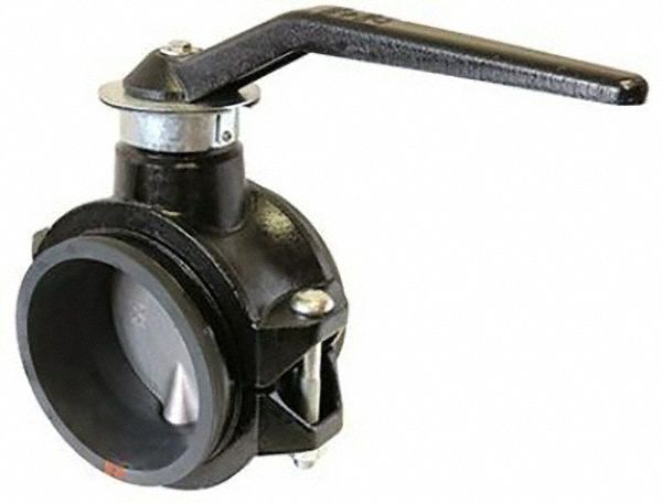 Butterfly Valve: 2 in Pipe Size, 200 psi Max. Pressure (CWP), Clamp, For Water Media, Buna-N