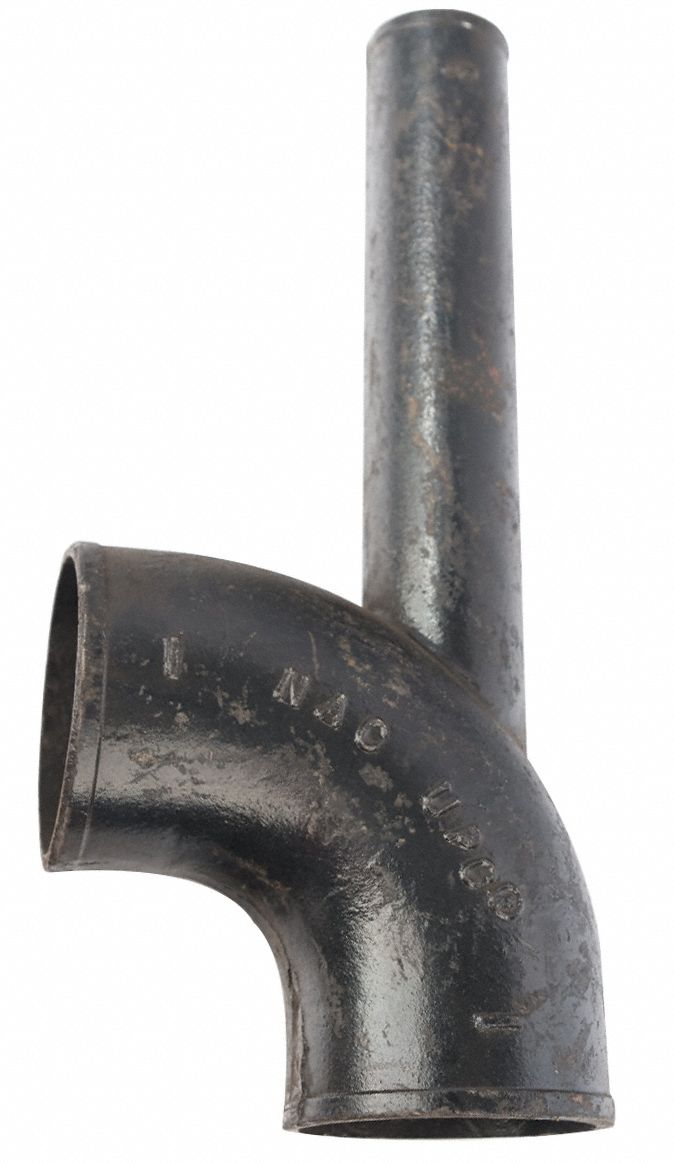 Bend with Extended Heel Opening: Cast Iron, 3 in x 3 in x 2 in Fitting Pipe Size