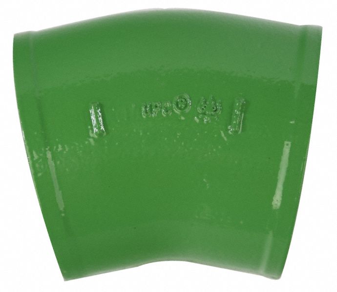 22.5° Bend: Cast Iron, 1 1/2 in x 1 1/2 in Fitting Pipe Size, Socket x Socket, 4 1/4 in Overall Lg
