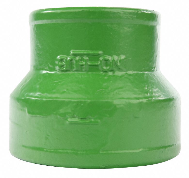 Reducing Coupling: Cast Iron, 2 in x 1 1/2 in Fitting Pipe Size, Socket x Socket