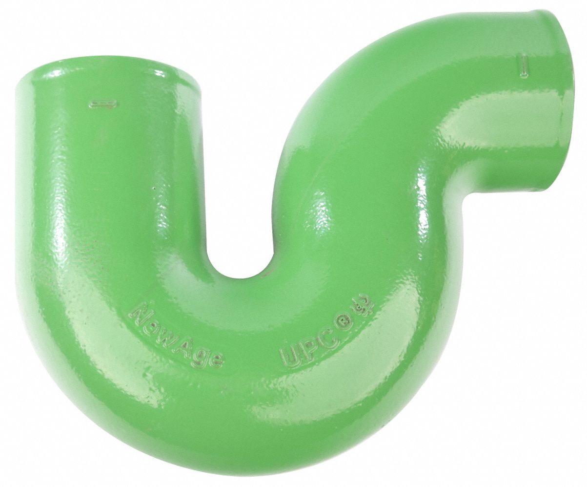 P-Trap: Cast Iron, 1 1/2 in x 1 1/2 in Fitting Pipe Size, Socket x Socket, 7 1/2 in Overall Lg