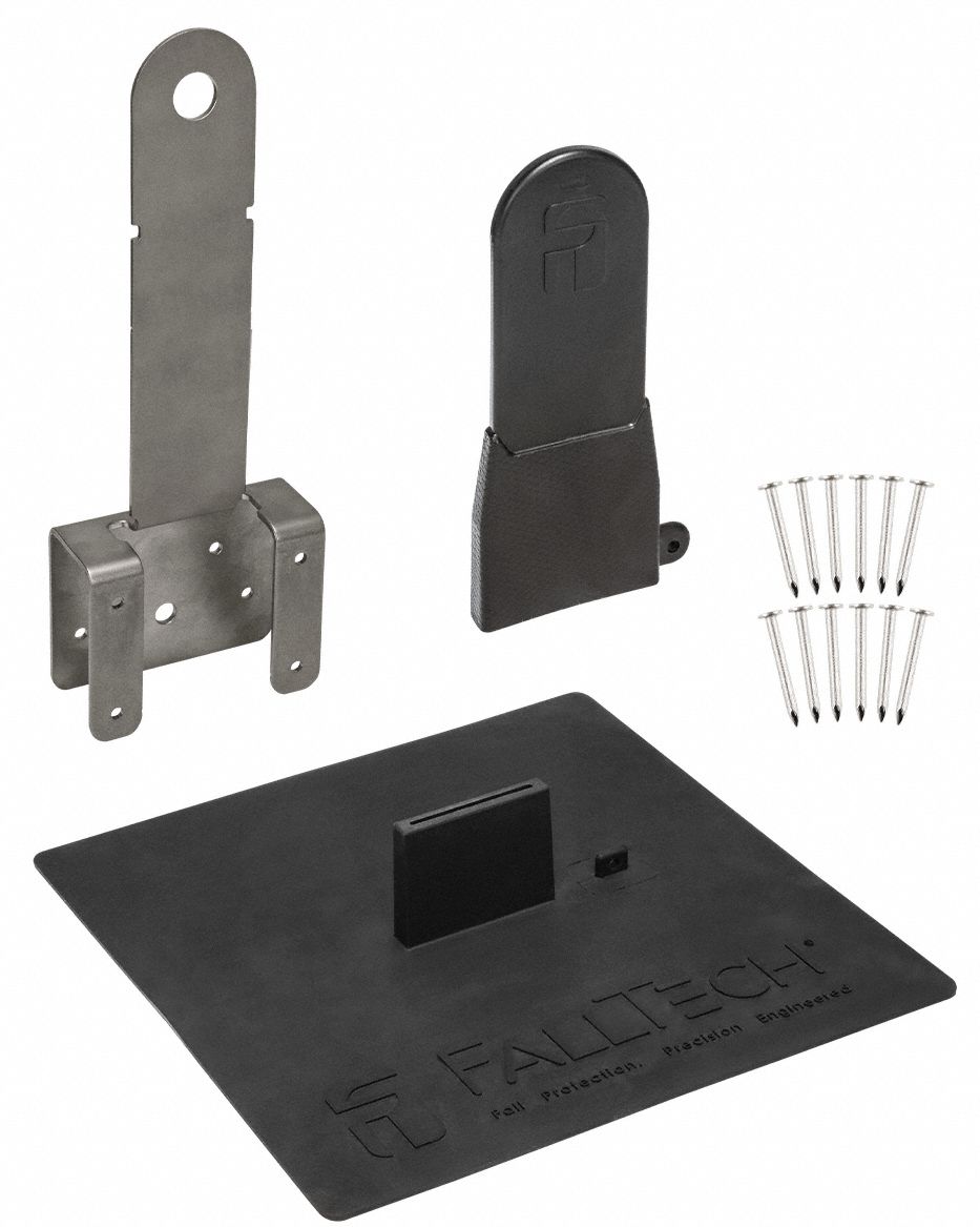 Roof Anchor: 310 lb Capacity, For Wood, Inclined Roofs, Connecting Eye, 0 Clamps, Nail-In