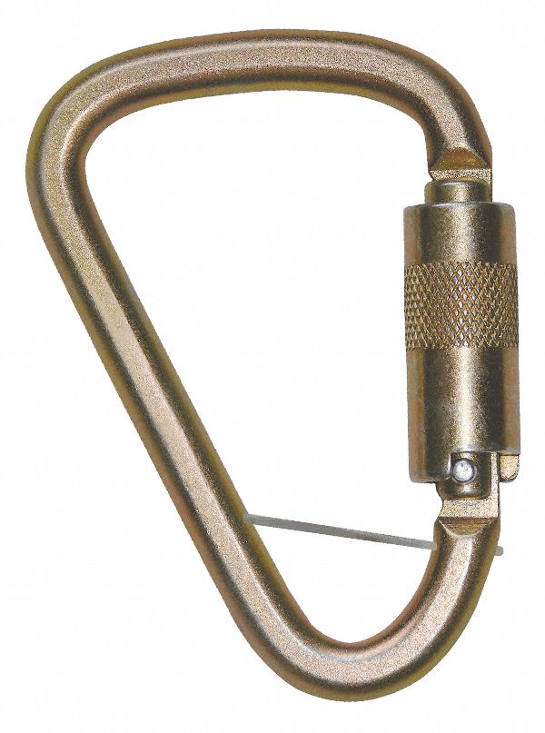 FALLTECH Carabiner 310 lb Wt Capacity, 1 in Gate Opening, OffsetD, 4 in Overall Wd, Includes
