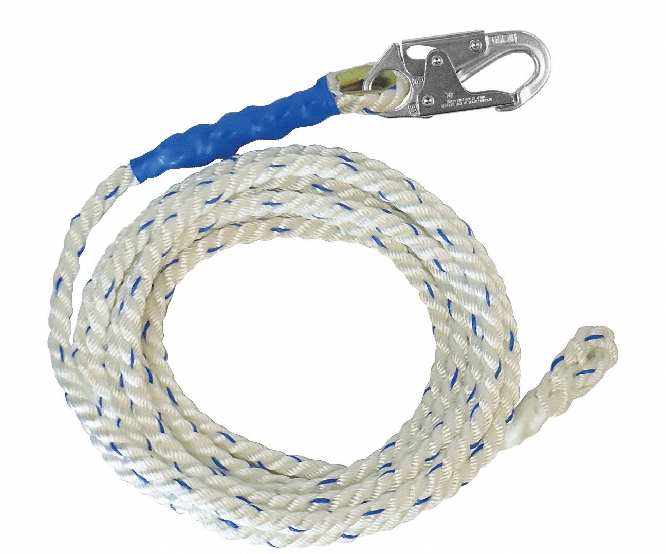 Vertical Lifeline: 100 ft Lifeline Lg, 310 lb Capacity, Steel, PFAS or Restraint System