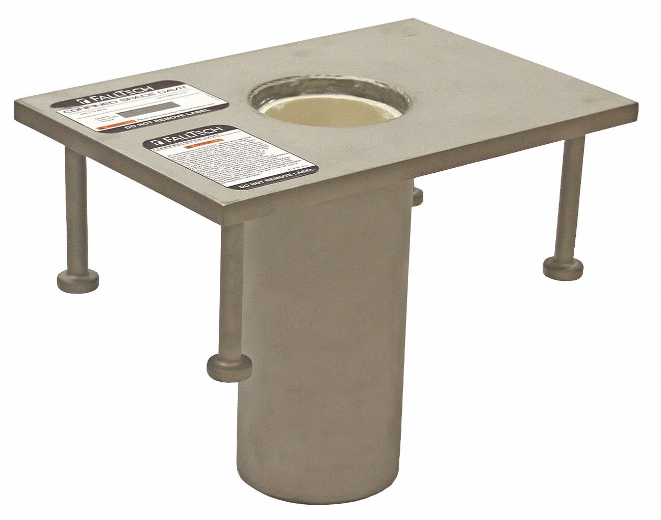 FALLTECH Permanent Sleeve Flush Mount Base Mount, Cast In, Center Post Davit Arm, Floor