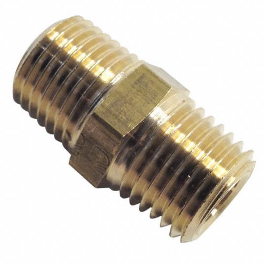 Brass, 1/2 in x 3/8 in Fitting Pipe Size, Reducing Adapter