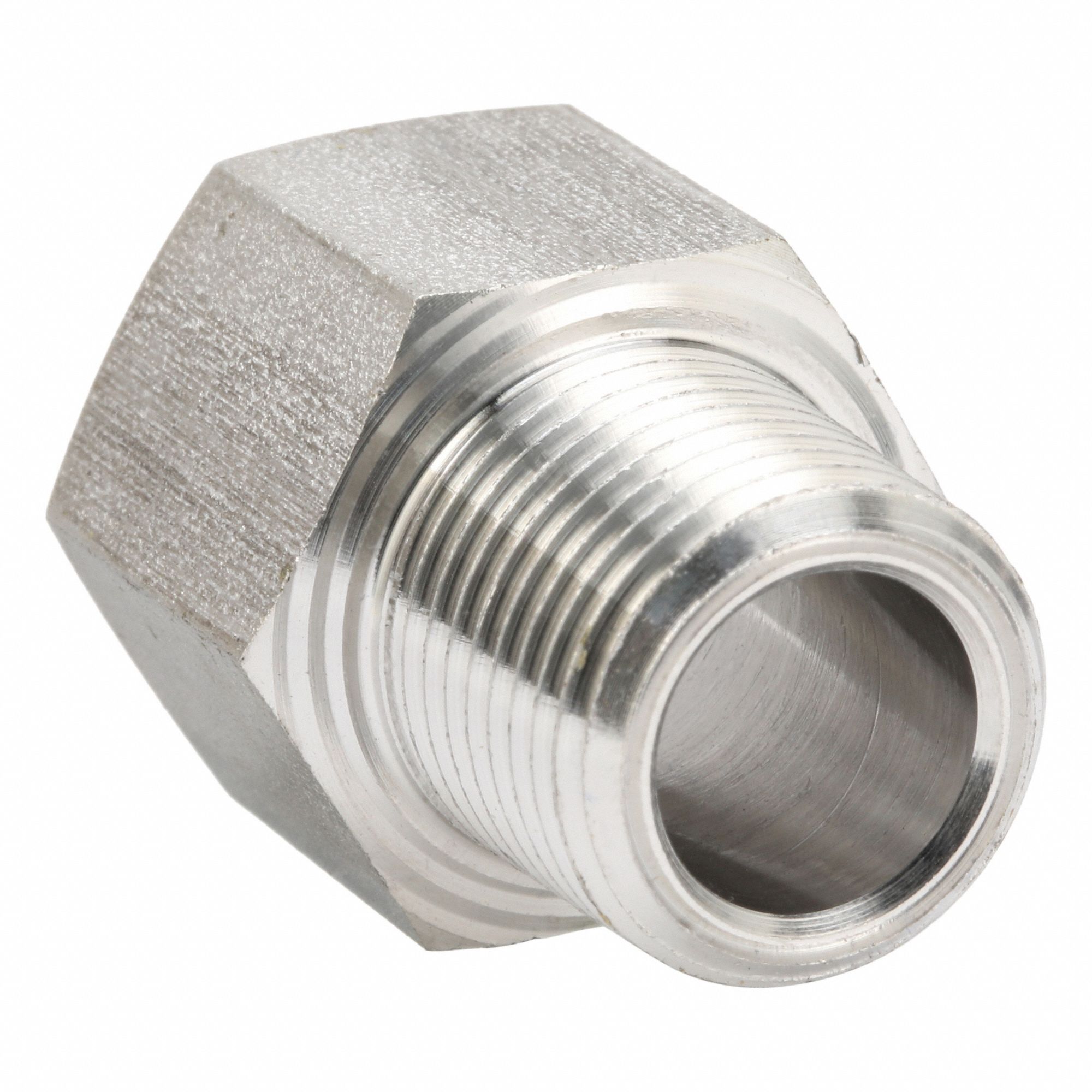 Female x Male Adapter: 316L Stainless Steel, 3/8 in x 3/8 in Fitting Pipe Size, 1 3/16 in Overall Lg