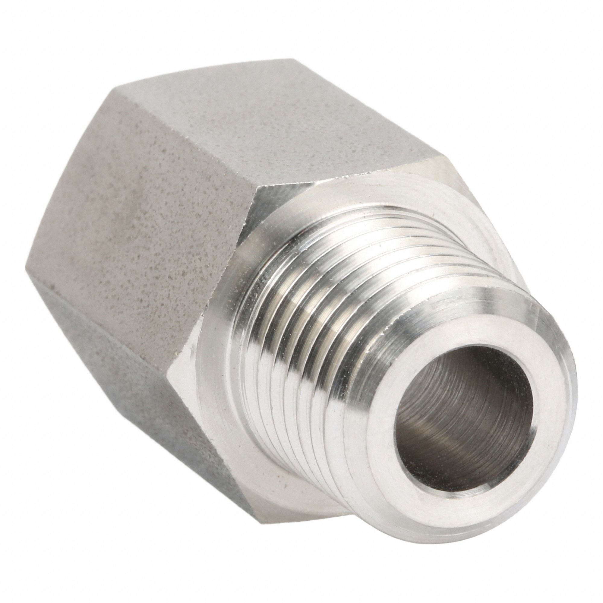 Female x Male Adapter: 316L Stainless Steel, 1/4 in x 1/4 in Fitting Pipe Size, 1 1/16 in Overall Lg