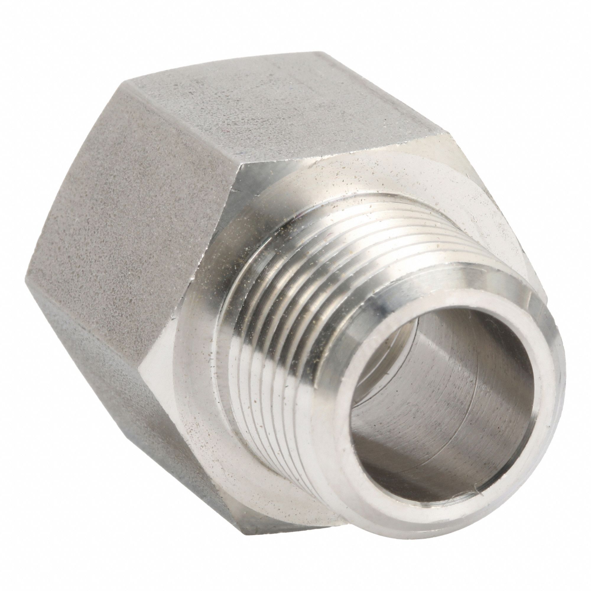 Female x Male Adapter: 316L Stainless Steel, 3/8 in x 3/8 in Fitting Pipe Size, 1 1/8 in Overall Lg