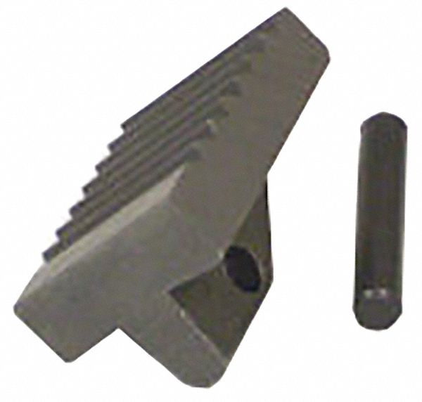 Jaw, Heel W/Pin 8 Wrench: For Serrated Jaw Texture, Steel, Compatible with 8/E-8, 31585