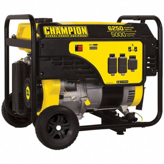 Maxim del hensynsløs CHAMPION POWER EQUIPMENT, Gasoline, 5,000 W, Portable Generator -  60XN28|100812 - Grainger