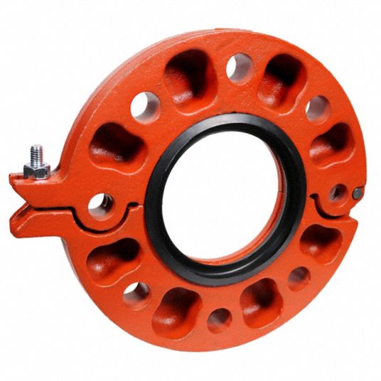 GRUVLOK, Ductile Iron, 6 in Fitting Pipe Size, Pipe Flange - 60XU47 ...